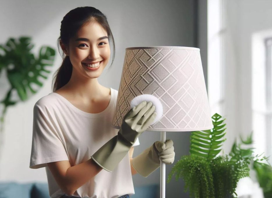 how to clean lamp shades